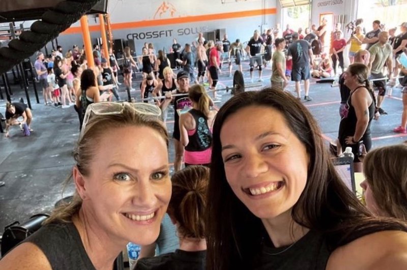 Suitors at gym competition event