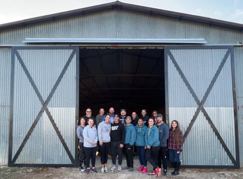 Gym community in front of owned gym space