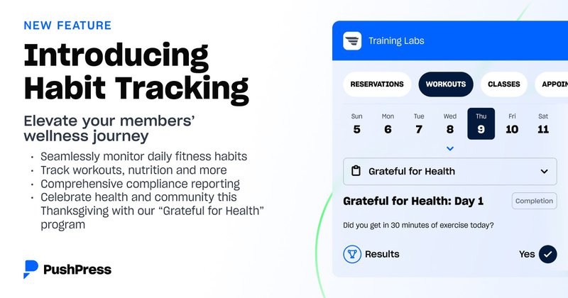 PushPress Train Habit Tracking