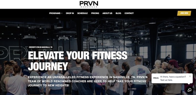 PRVN Fitness gym website