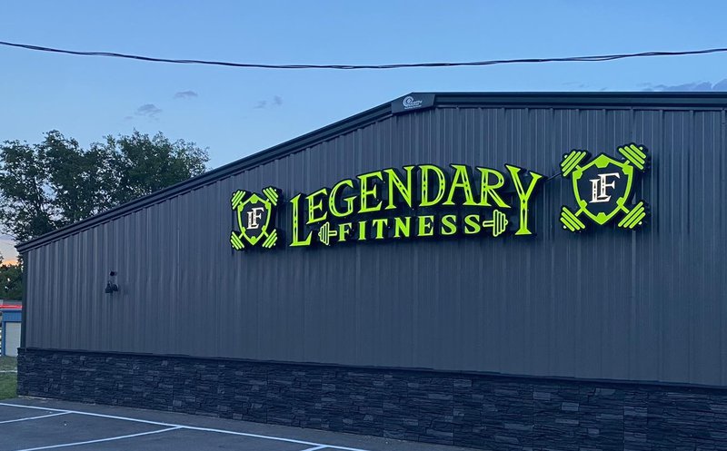 Legendary Fitness exterior gym signage